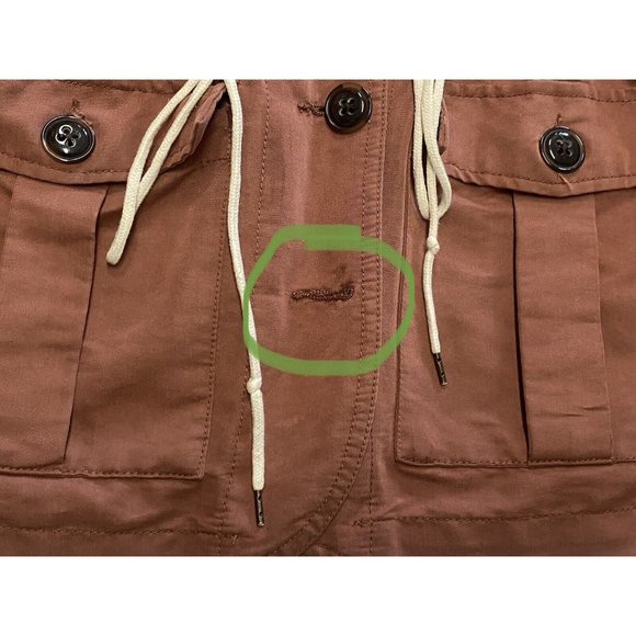 Obey Propaganda Women's Medium Hemingway Lightweight Utility Cargo Jacket Rust - Picture 8 of 10